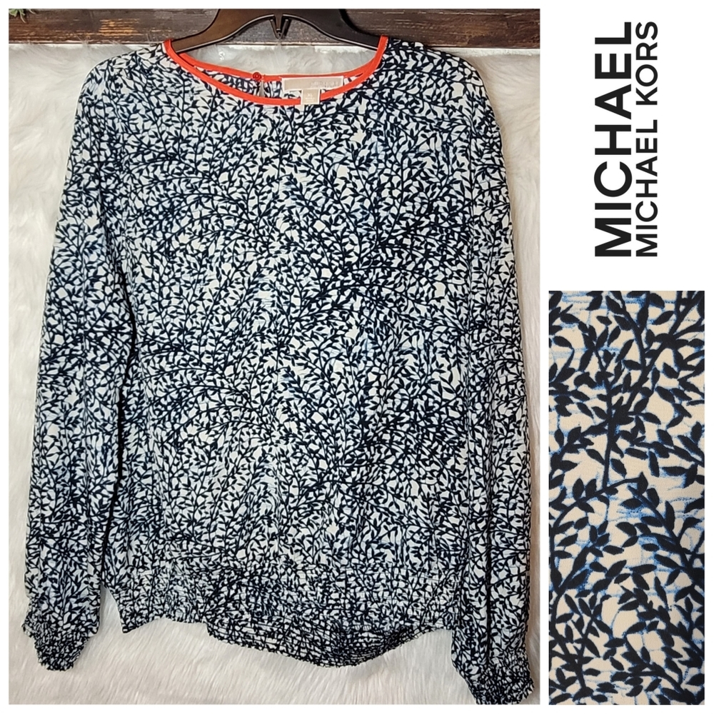 MICHAEL Michael Kors Leaf Crepe Top